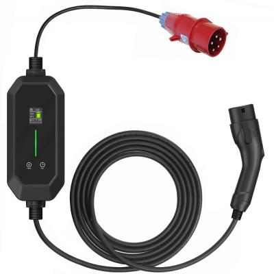 China Cargador de vehículos eléctricos portátil de tipo 2 de 16A 32A 11kW 22kW IEC 62196 Cargador rápido para vehículos eléctricos en venta