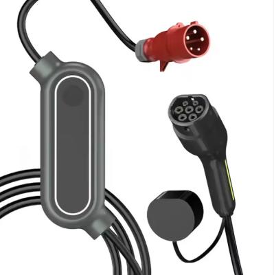 China Estación de recarga de vehículos eléctricos de 11 kW 22 kW 3 Fase Tipo 2 Cargador de vehículos eléctricos portátil con enchufe CEE en venta