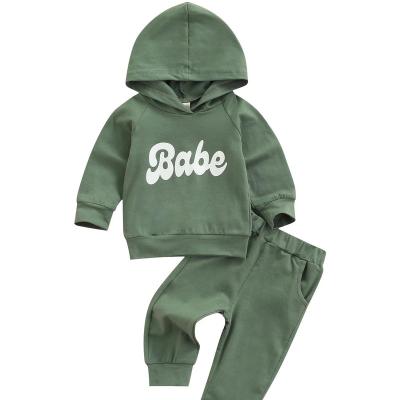 China Newborn Baby Boys Hoodie Sweatshirt Anti-Shrink Sweater Tops + Long Pants 2Pcs Tracksuit Clothes for sale