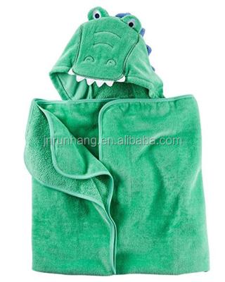 China Custom Organic Bamboo Hooded Baby Animal Hooded Towel for sale