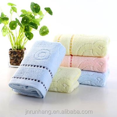 China QUICK DRY Custom Embossed Cotton Terry Face Towel With Dobby Border for sale