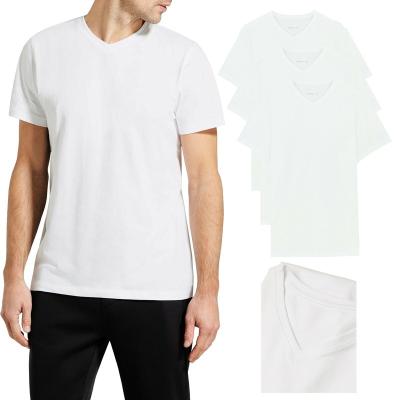 China Custom Made Anti-Wrinkle Bamboo Men's Crew Neck Tee Shirt White T-Shirt for sale