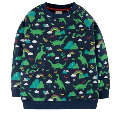 China Anti-wrinkle factory wholesale custom printing warm cotton kids crewneck pull over sweatshirt for sale