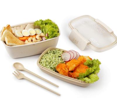 China Wholesale Minimalist Bento Box Imperial Wheat Straw Lunch Box For School for sale