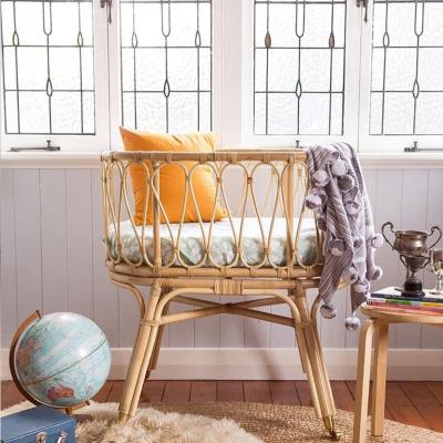 China Modern Rattan Children's Bed Fence Baby Crib Solid Wood Hutch for sale