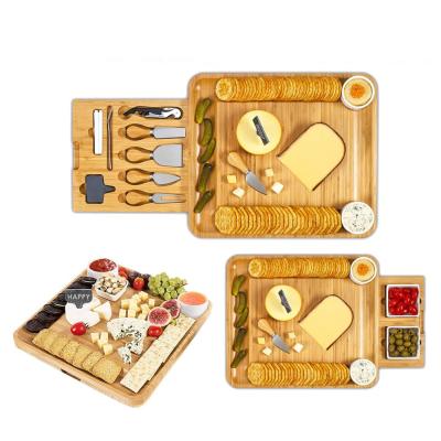 China Sustainable Custom Cheese Board Cutting Board Set Custom Logo Cheese Board With Knife for sale