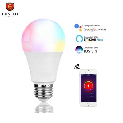 China Voice Control Tuya Alexa 10W E27 B22 Smart Home Dimmable WiFi LED RGB+White Lamp Light Wifi Bulb for sale