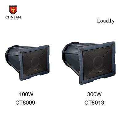 China Aluminum+ABS Horn Loudspeaker Waterproof Large Address System 100w 300w Public Power Horn Loudspeaker for sale