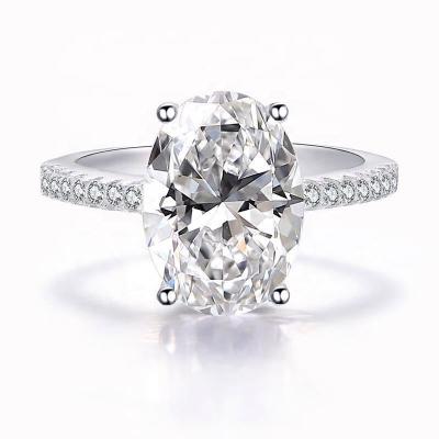 China Western style new product rose diamond 10X14 oval radiating bottom of s925 gold simulation silver diamond cut 9 carat for sale