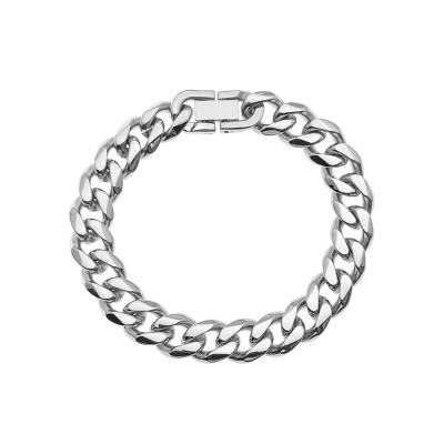 China OEM Men Chain Bracelet Stainless Steel Restrictor Cuban Link Chain Bracelet For Male Women Hiphop Wrist Jewelry Trendy Gift for sale