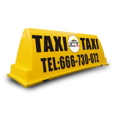 China Rectangle Wholesale LED PP Taxi Advertising Top Light / Customized for sale