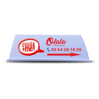 China 2022 New Innovation Advertising Sign Taxi Top Lightbox Rectangle for sale