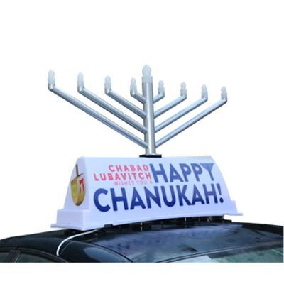 China Hot sale large chanukah menorah for taxi top candle light rectangle for sale