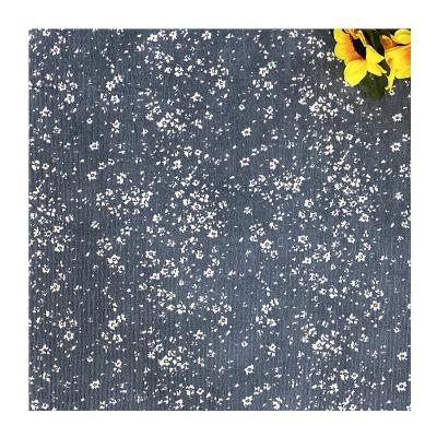 China 2021 new fashion stretch fleece polyester 21W corduroy design soft woven floral printed fabric for dress fabric sewing garment for sale