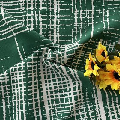 China Hot Sale Stretch TEXTILE Green Color Dty 2 Side Brush Polyester Printed Spandex Fabric For Dress for sale