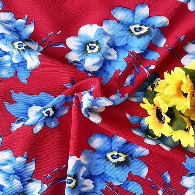 China Latest Design Free Sample Bulk Sale OEM 100% Pure Polyester Digital Floral Print Fabric For Making Dress for sale