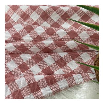 China Hot Selling Plaid Stretch Custom Woven Printing Rayon Fabric For Making T Shirt And Garment Fabric for sale