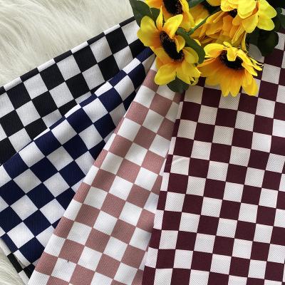 China New Fashion Sheer Pink Color Spot Checkered Plain Printed 100%Polyester Fabric For Making Garment Dress for sale