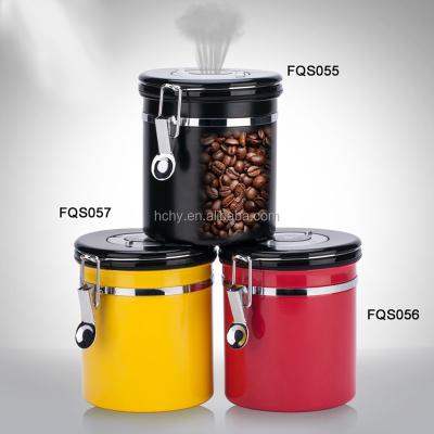 China Sustainable High Quality Vacuum Storage Stainless Steel Coffee Tea Coffee Canister for sale