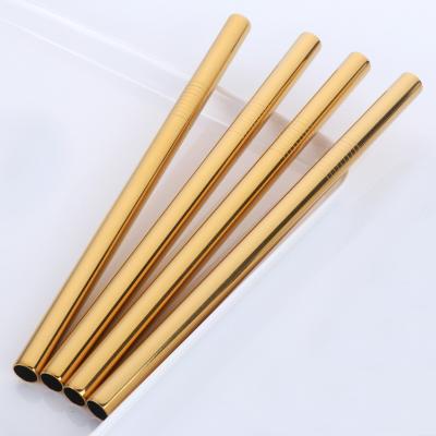 China Sustainable Hot Sale Copper Stainless Steel Reusable Straw For Drinking for sale