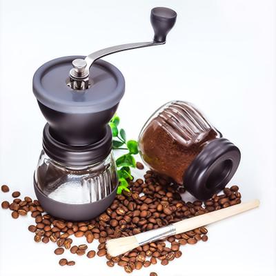 China Viable Silicone Manual Coffee Bean Grinder With Glass Bottle for sale