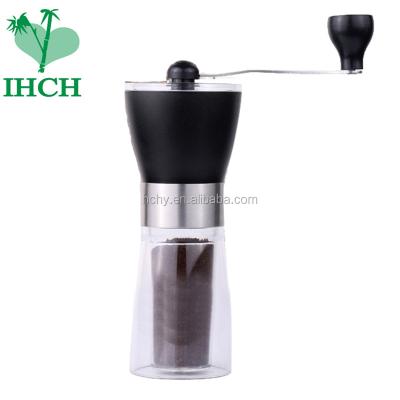 China Hot Selling Portable Mini Home Portable Glass Hand Manual Coffee Grinder for sale