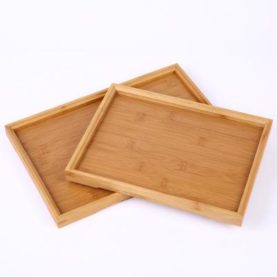 China Wooden Small Rectangle Bamboo Tea Serving Dish Tray Environmentally Friendly Sustainable for sale