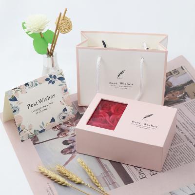 China Recyclable Clear Window Flower Perfume Ring Earring Pendant Box Lipstick Necklace Gift Box for sale