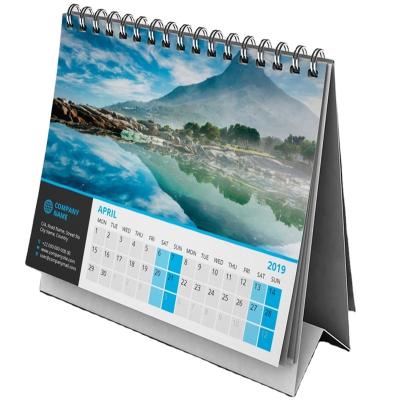 China Table Calendar Flip Over Art Paper Printing Stand Up Monthly Desk Calendar for sale