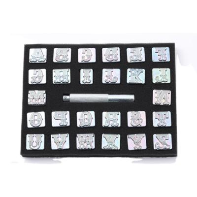 China Newest lphebet Zinc Alloy Letter Stamp Set Leather Stamping Tool for sale