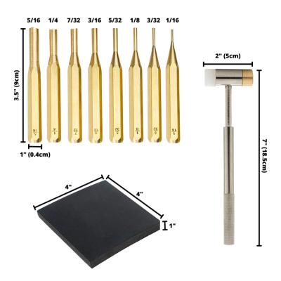 China 40CR steel & High Quality Hot Selling Brass Pin Punch Roll Tool Set for sale