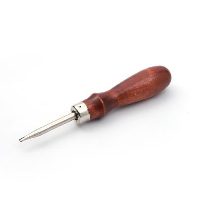 China Wood handle + high quality hot selling craft steel bevelling tool for leather edge for sale