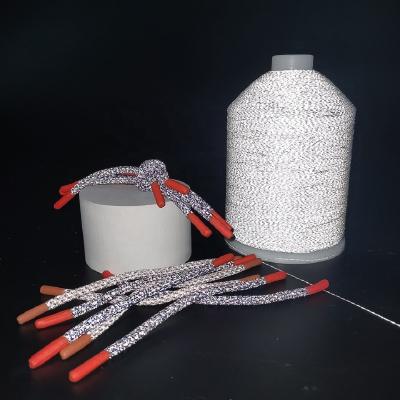 China Safety Factory Supply Warning Silver Reflective Yarn For Reflective Laces for sale