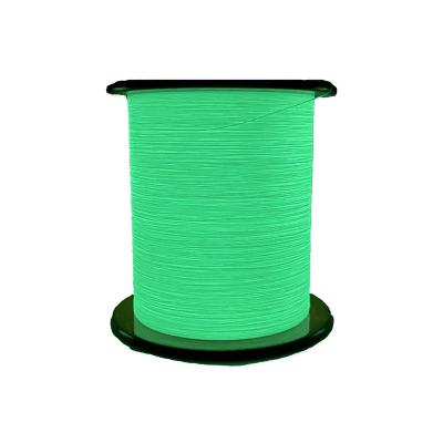 China High Tenacity Customized 100% Polyester Bright Green Yarn Can Be Used For Knitting / Weaving / Sewing for sale