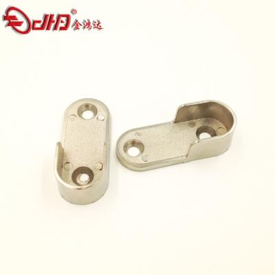 China Zinc Alloy Wardrobe Rail Support U Shape Wardrobe Tube Bracket Bracket for sale