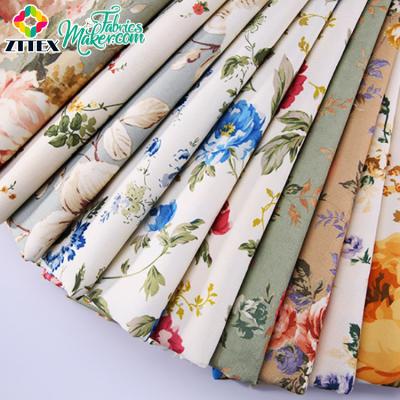 China Organic Shaoxing Textile Design Flower Blue / Rose Quilted Fabric for sale