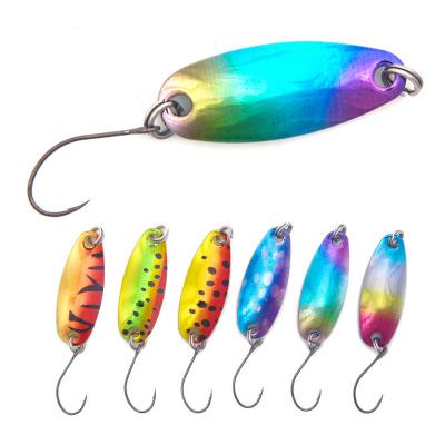 China Outdoor Artificial Fishing Activity Dy 2.5g 3cm Metal Spinner Bait With Single Hook for sale