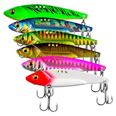 China Matel 3D Eyes VIB Floating Lure Pencil 5g-7g-12g-17g-20g Tackle Fishing Lure Bait Tackle Triple Paint Hard Spoon Hook for sale