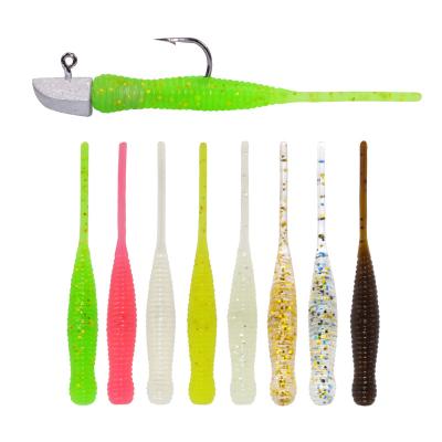 China Artificial Lure Pin Tail Soft TPR Bait 44mm 0.3g 12pcs/bag Mini Soft TPR for sale