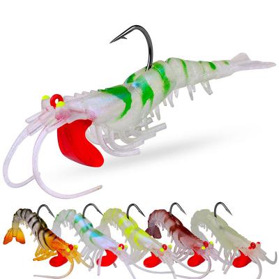 China Fishing Activity 6g/13g/19g Artificial Soft Shrimp Fishing Lure Realistic Sinking Bait For Fishing Activity for sale