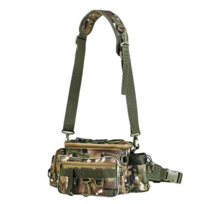 China New Multifunctional Fishing Tackle Pack UNIVERSAL Camouflage Bag Large Capacity Outdoor Lure Fishing Shoulder Bags 16*17*34cm for sale