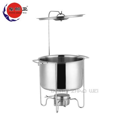 China New Sale Deep Shake 201 Stainless Steel Food Warmer Soup Chafing Dish Insulated Soup Pot for sale