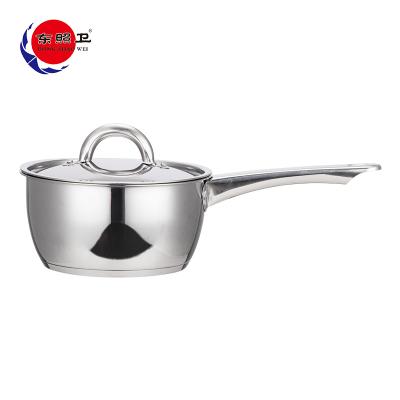 China Sustainable High Quality Kitchen Equipment 430 Stainless Steel Soup And Stock Pot With Handle And Lid for sale