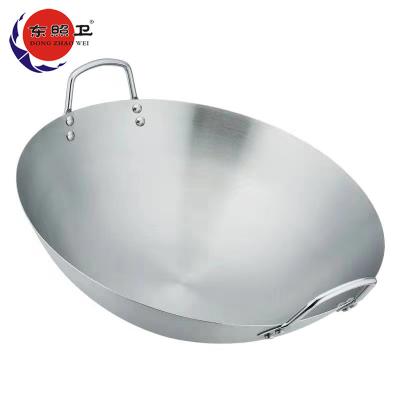 China Traditional Gas Cooker Hotel Cookware Wok Round Wok Frying Cast Metal Cover 201 Chinese Steel Stainless for sale