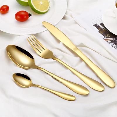 China Home& Hotel& Western Restaurant 304 Stainless Steel Cutlery Four-Piece Dinnerware Set With Knife Fork And Spoon for sale