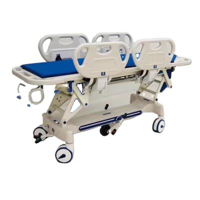 China Emergency Stainless Steel Stretcher Trolley Hospital Ambulance Rescue Bed Gastroscopy Table Emergency Stretcher For Hospital for sale