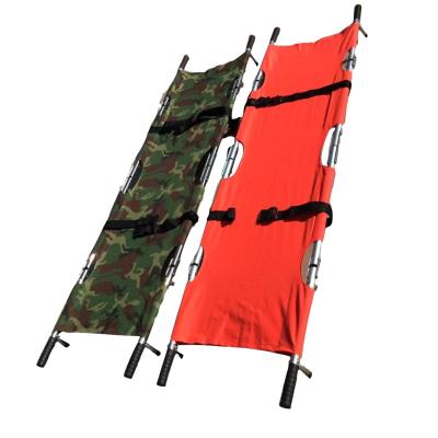 China Medical Emergency Foldable Portable Rescue Aluminum Alloy Flat Folding Stretcher Stretcher for Patient Transport à venda