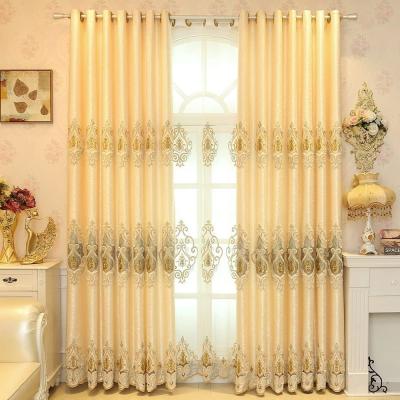 China European Blackout Embroidery Hot-selling Cheap Window Curtains For Living Room for sale