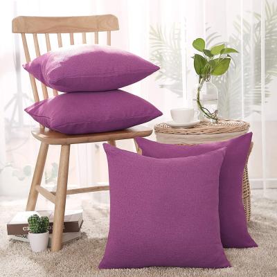 China New Design Solid Color Anti-static Decorative Faux Cushion Canvas Cover for sale