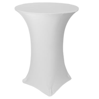 China Factory MOQ 1pc Modern White Wedding Banquet Bar Table Cover Spandex Cocktail Stretch Fitted Covers for sale